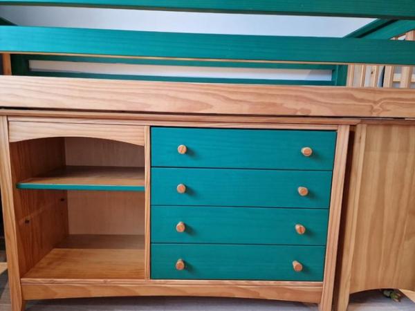 Image 4 of Childs Loft Bed - Drawers and Cupboard Accessory