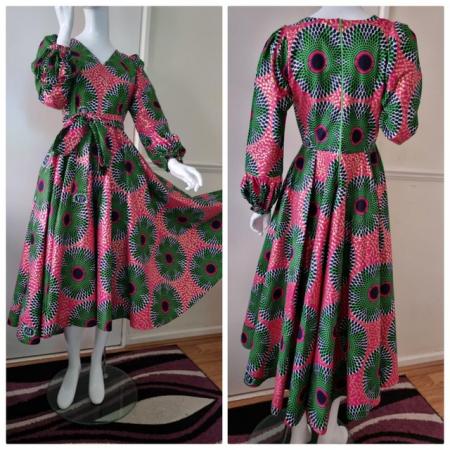 Image 2 of African Ankara Handmade Dress