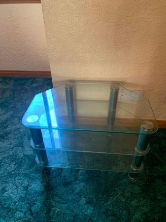 Image 2 of Glass corner unit for tv , three tier
