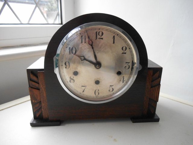 Preview of the first image of A triple chime art deco clock.