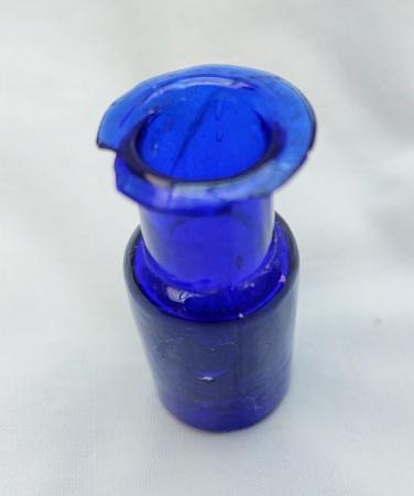 Image 2 of Miniature Cobalt Blue Poison Bottle