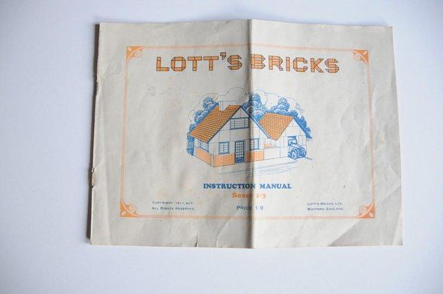 Image 3 of Rare Vintage Lotts Toy Stone Building Bricks. Original Box