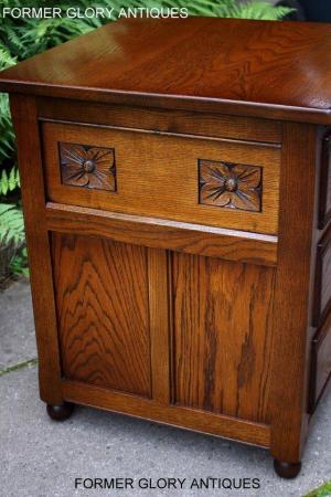 Image 42 of OLD CHARM LIGHT OAK BEDSIDE LAMP TABLES CHESTS OF DRAWERS