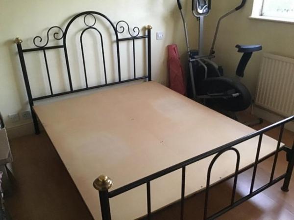 Image 2 of Used double bed frame made of steel