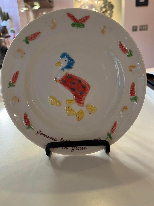 Preview of the first image of Beatrix potter, Jemima puddle duck plate.