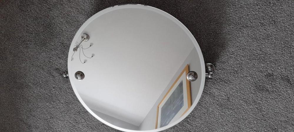 Image 1 of BATHROOM MIRROR BY MILLER ROUND SWIVEL