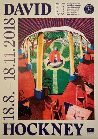 Image 1 of Hotel Well Original Exhibition Poster by David Hockney