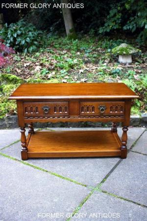 Image 62 of OLD CHARM LIGHT OAK TWO DRAWER COFFEE TABLE TV MEDIA STAND