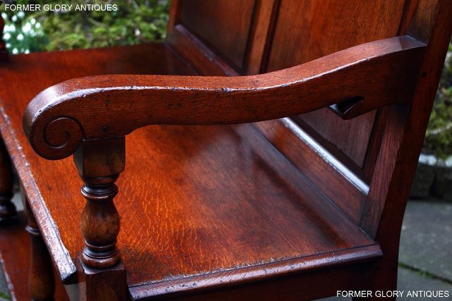 Image 102 of A TITCHMARSH AND GOODWIN TAVERN SEAT HALL SETTLE BENCH PEW