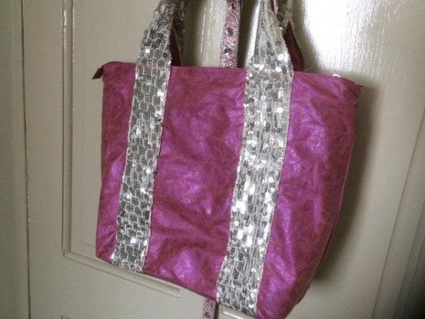Image 2 of PINK AND SILVERY CUTESY TOTE BAG