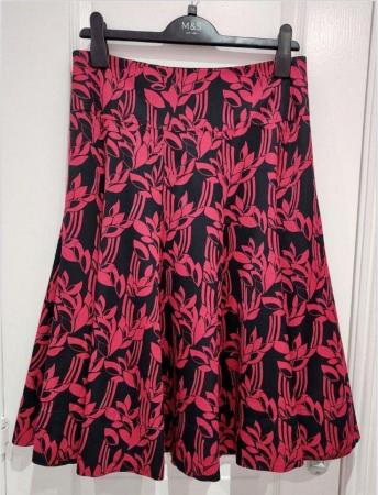 Image 3 of New Women's Monsoon Collection Ramona Red Skirt UK 10 12
