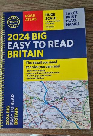 Image 1 of Easy To Read Road Map of Britain 2024