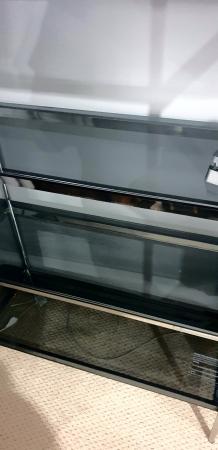Image 2 of Chrome glass standing shelf unit