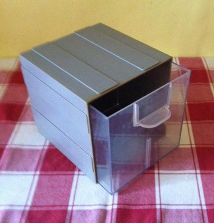 Image 3 of Modular slot together plastic drawer boxes, 3 different size
