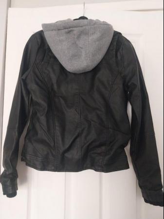 Image 3 of Ladies Faux Leather Black Jacket