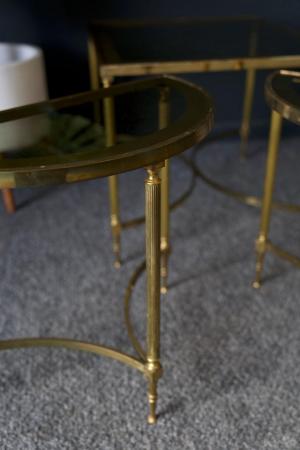 Image 13 of French Hollywood Revival Brass & Glass Coffee Table 1970s