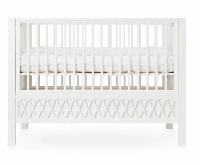 Preview of the first image of NEW IN BOX CAM CAM COPENHAGEN WHITE HARLEQUIN COT.