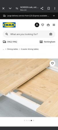 Image 3 of IKEA extendable dining room table