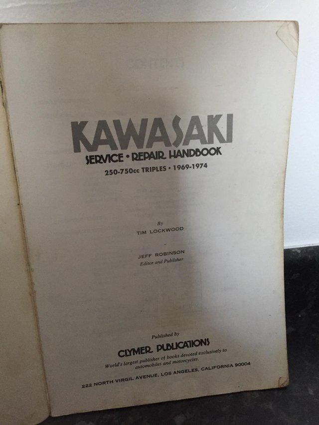 Preview of the first image of Kawasaki manual vintage early 70’s.