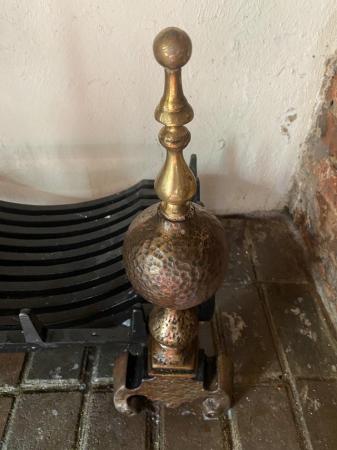 Image 1 of Firegrate with Brass dogs 61cm width 35cm Depth
