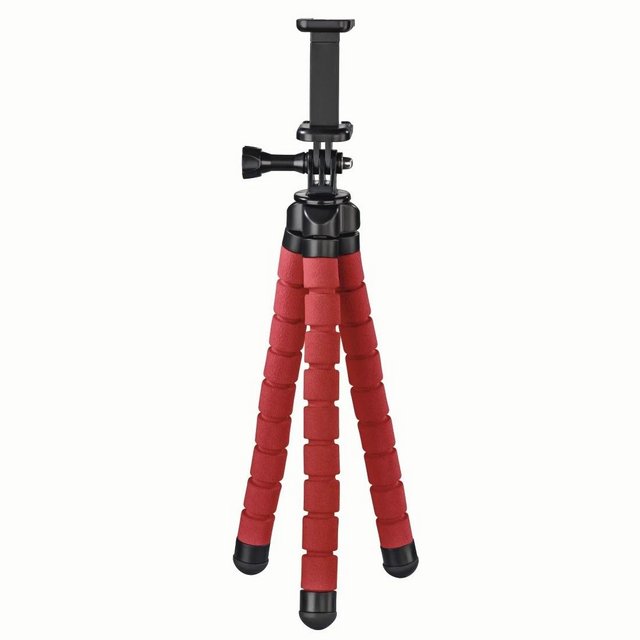 Preview of the first image of Hama Flex Tripod for Smartphone & GoPro, 26 cm, red. NEW.