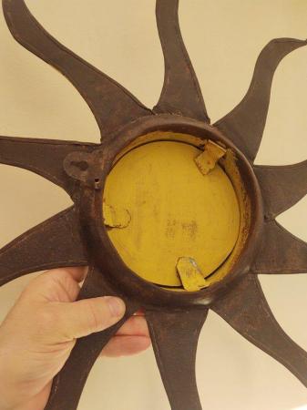 Image 1 of Industrial Sunburst Retro Steel Mirror