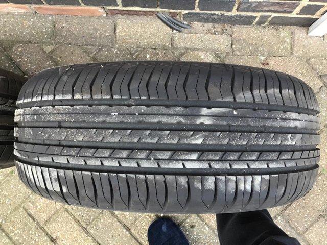 Preview of the first image of Two 205/55/R16 tyres in nearly new condition.
