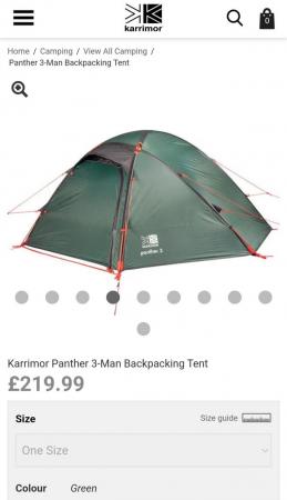 Image 17 of Karrimor Panther 3 (3 man) USED ONLY ONCE!