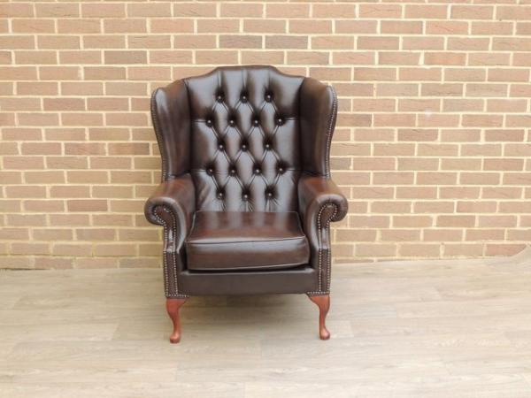 Image 1 of Saxon Chesterfield Queen Anne Luxury Armchair (UK Delivery)