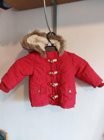 Image 1 of Red winter baby coat aged 3-6 months