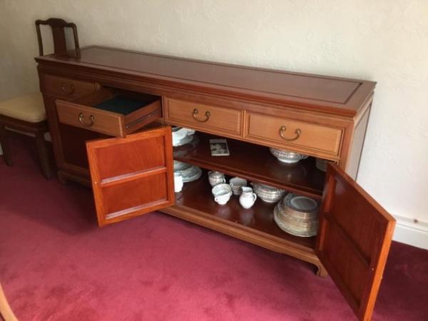 Image 2 of Rosewood sideboard with cupboards and drawers