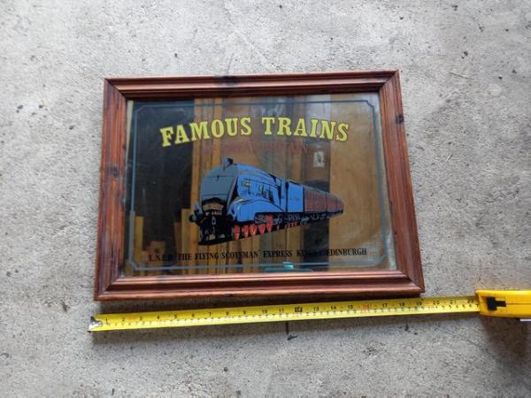 Image 1 of Train mirror antique flying scotsman  good condition