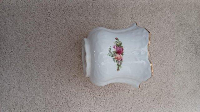 Image 2 of Royal Albert Old Country Roses Plant Pot 3.5" Tall by 4" dia