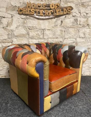 Image 5 of Chesterfield Harlequin Patchwork Club Chair