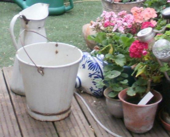 Image 2 of antique Long Nosed Jug and Pail/Bucket
