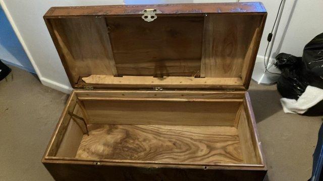 Preview of the first image of Beautiful Japanese Carved Blanket Box.