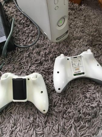 Image 4 of Xbox360 console with 2 controllers and 11 games