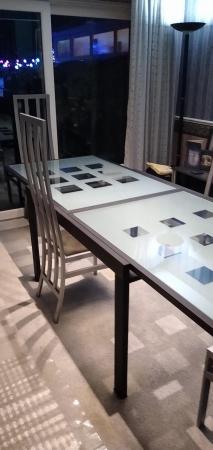 Image 3 of John Lewis Glass Topped Extendable Table and 4 Chairs