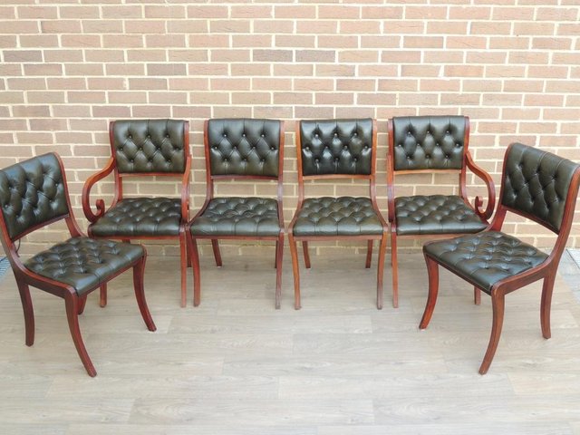 Preview of the first image of 6 Beresford and Hicks Chesterfield Chairs (UK Delivery).