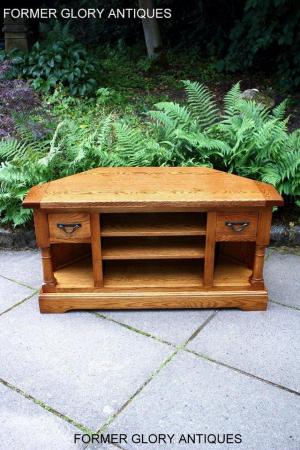 Image 95 of AN OLD CHARM FLAXEN OAK CORNER TV CABINET STAND MEDIA UNIT