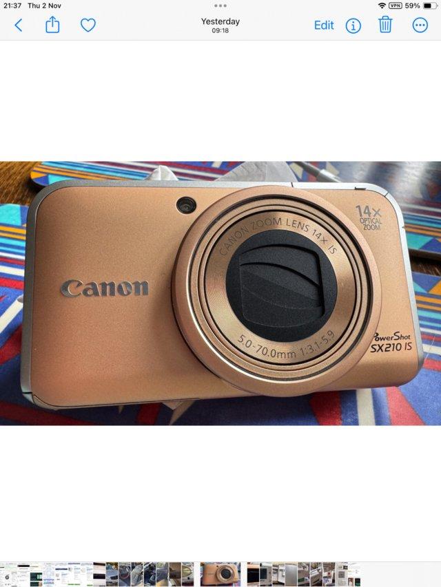 Preview of the first image of Canon digital camera..Power Shot SX 210 IS.