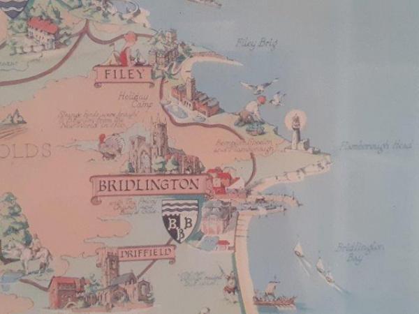 Image 3 of 1949 British Railways map of Yorkshire