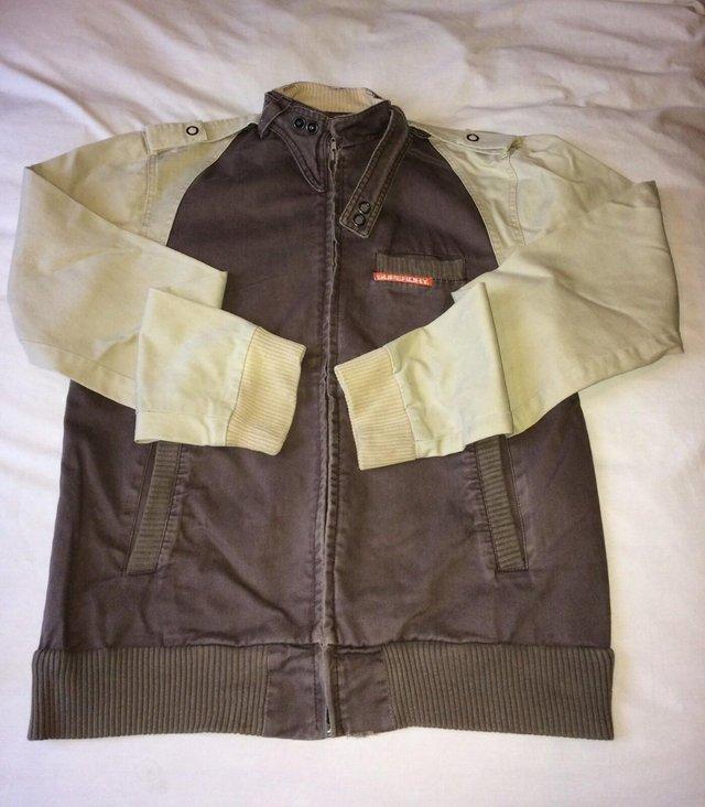 Preview of the first image of VTG DISTRESSED MENS SUPERDRY HARRINGTON JACKET - XL - RARE.