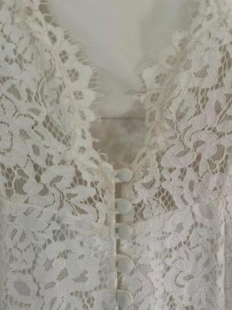 Image 7 of Whistles Mia £549 White Vintage Lace Train Wedding Dress