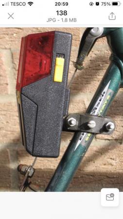 Image 2 of Set Of Front & Rear Duracell Bicycle Lights With Brackets