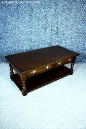Image 31 of A TITCHMARSH & GOODWIN STYLE OAK TWO DRAWER COFFEE TEA TABLE