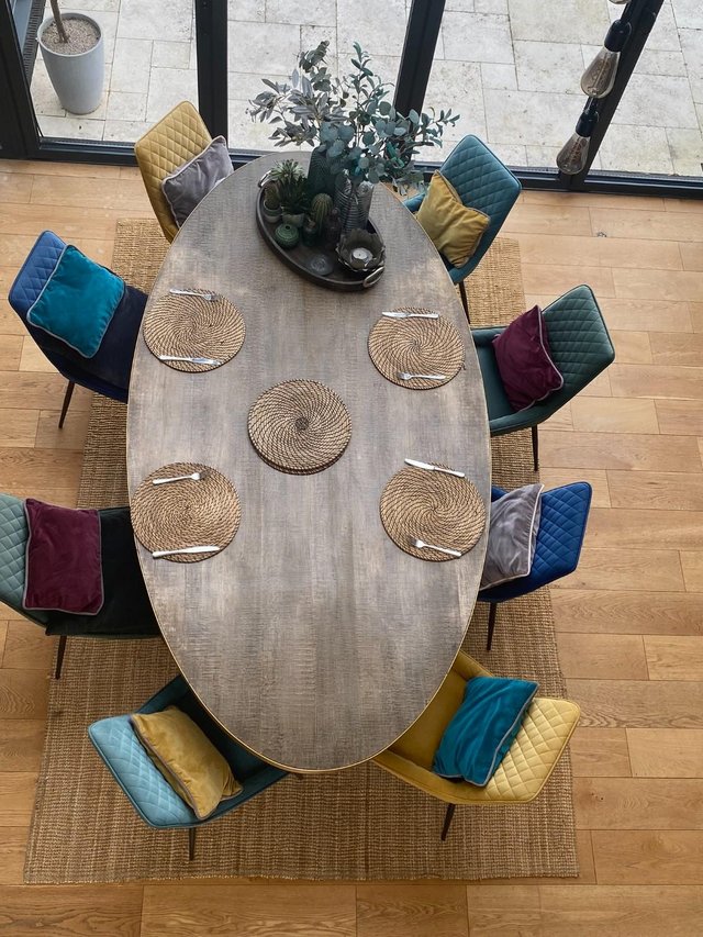 Preview of the first image of Baker and Stonehouse Talula Dining Table and 8 NEXT chairs.