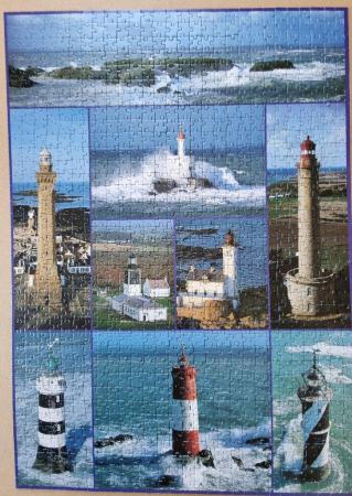 Image 3 of 1000 piece Jigsaw by RAVENSBURGER LIGHTHOUSES IN BRITTANY.