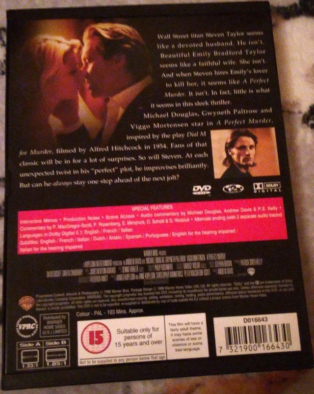 Preview of the first image of A Perfect Murder DVD (very good condition).