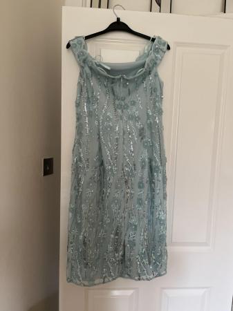 Image 2 of Adrianne Papell Dress. Size 12. True to size. Sea blue.
